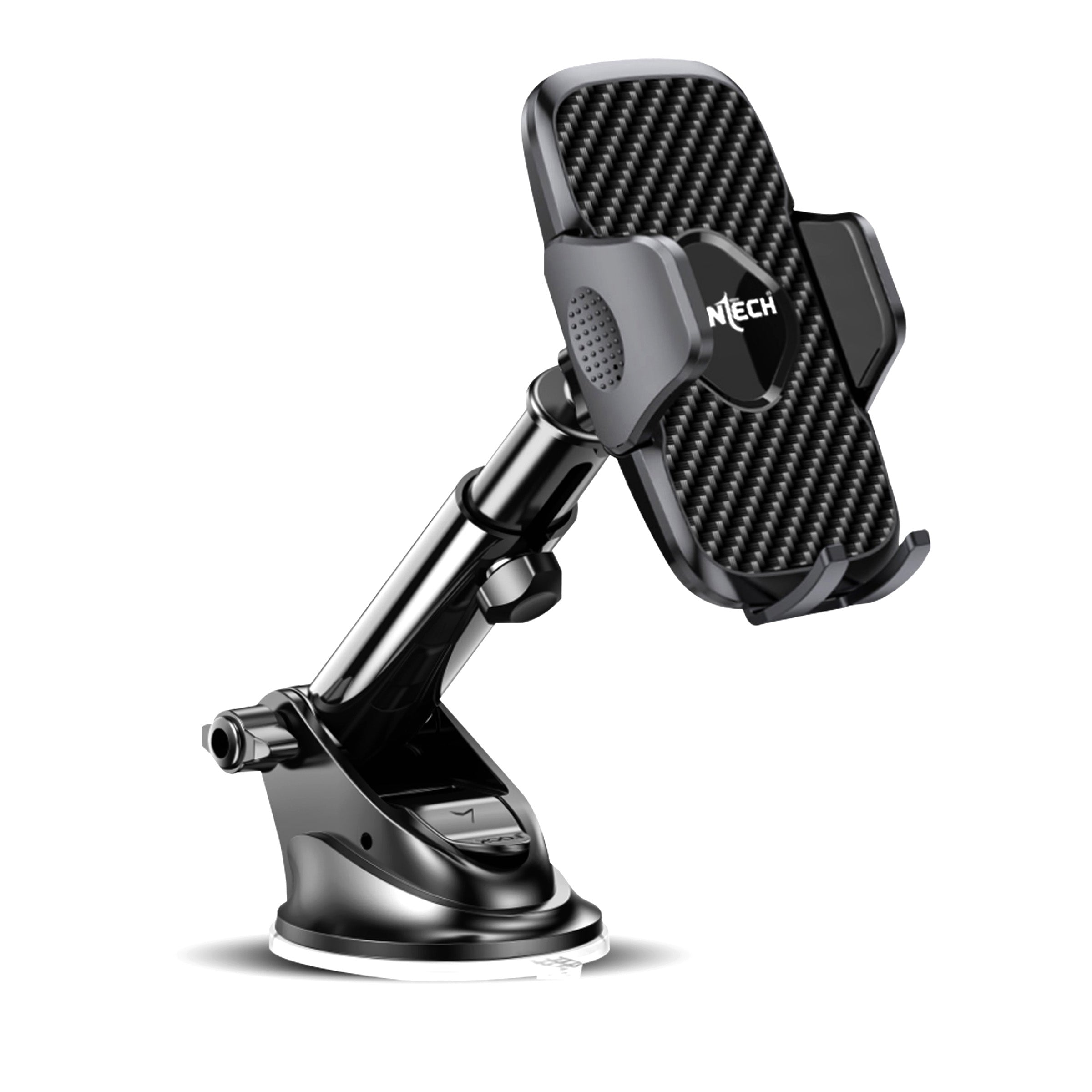 FRONTECH 360° Rotating Car Phone Holder – One-Hand Operation, Adjustable Angle & Height, Anti-Slip Silicone Pad, Strong Sticky Gel Base – Universal Phone Mount for Smart Driving (CCH-0012) FRONTECH 360° Rotating Car Phone Holder – One-Hand Operation, Adjustable Angle & Height, Anti-Slip Silicone Pad, Strong Sticky Gel Base – Universal Phone Mount for Smart Driving (CCH-0012)